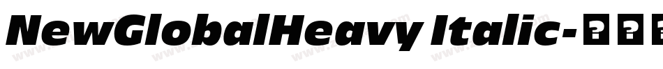 NewGlobalHeavy Italic字体转换